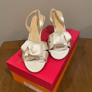 NWT Kate Spade “Madison” Ivory Satin Slingbacks 9.0 NIB
